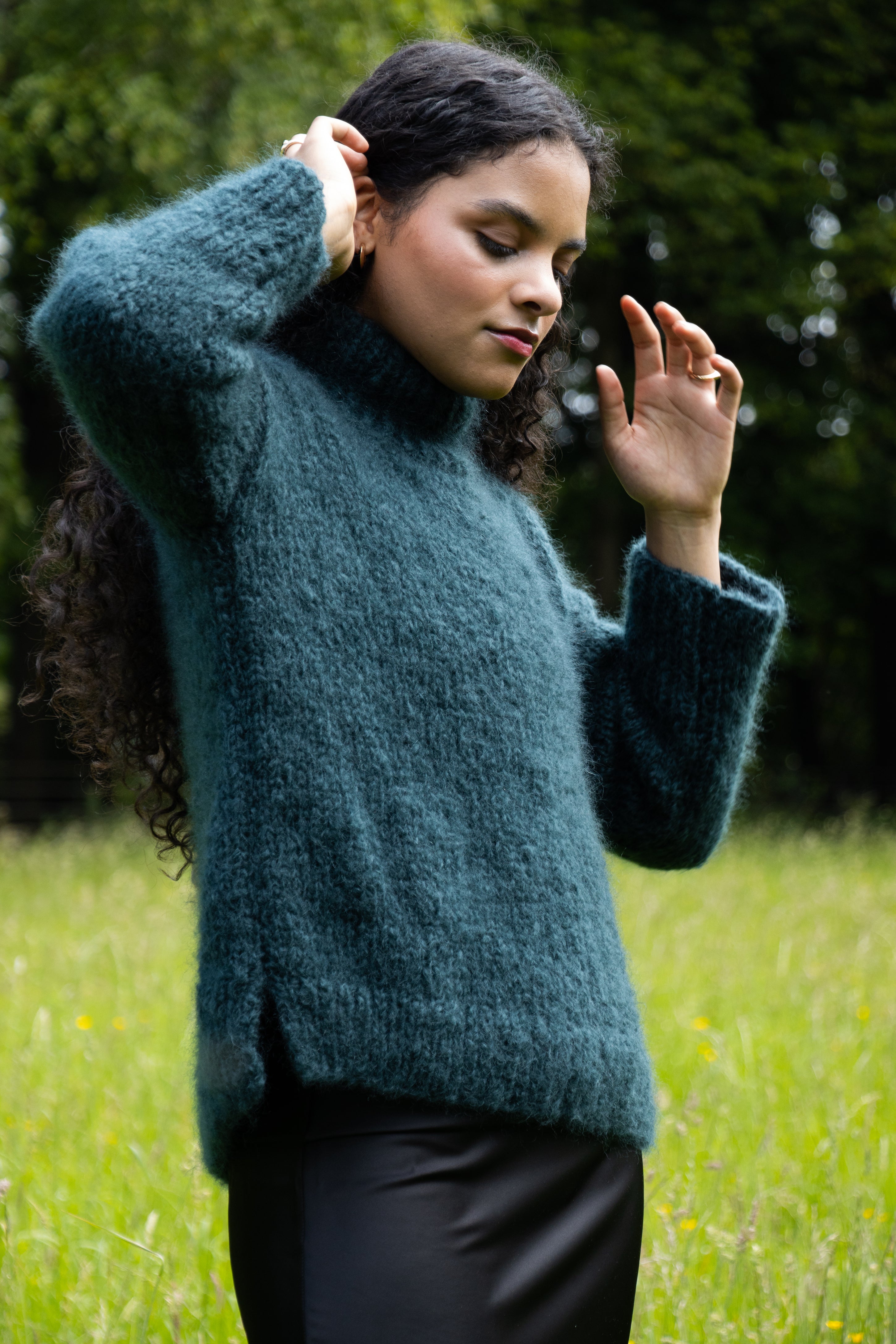 Daily Mohair Sweater in Bottle – GABRIELLE MALONE